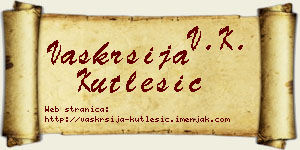Vaskrsija Kutlešić vizit kartica